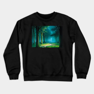 Serene Forest in Spring Light Crewneck Sweatshirt